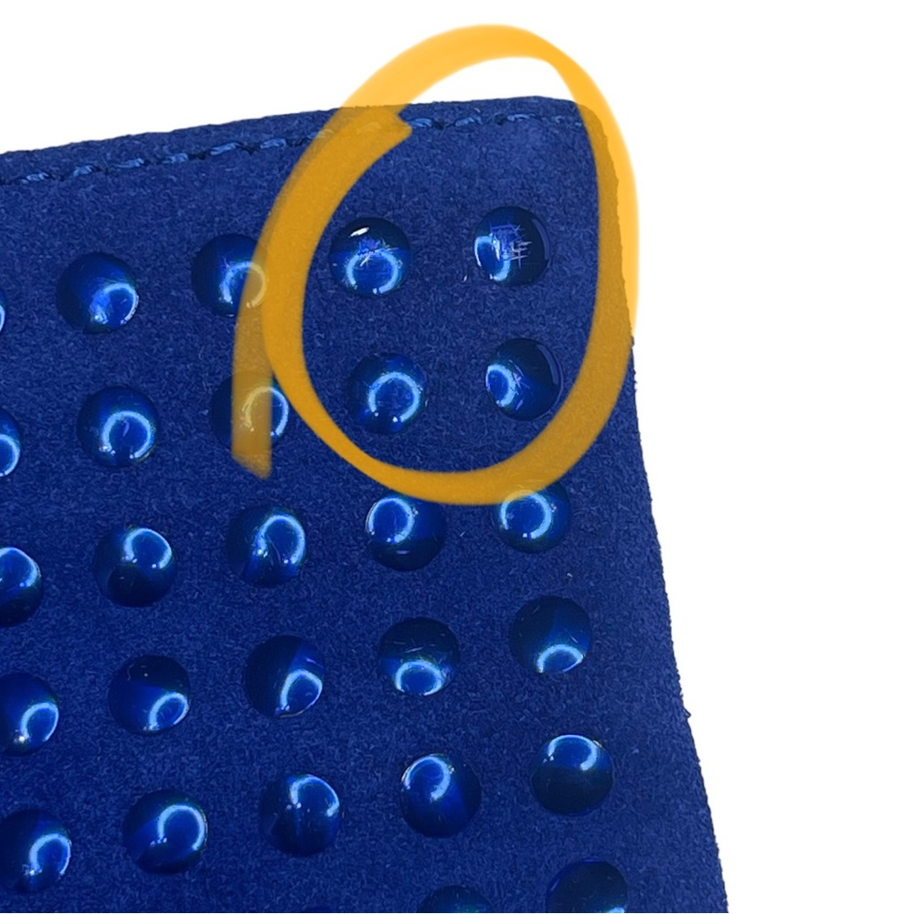 new Kelsi Dagger 𒊹 Cicely Suede Crossbody Bag 𒊹 Cobalt Blue Metallic Dots 𒊹 - Picture 11 of 16